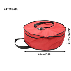 Christmas Wreath Decoration Zip Up Sack Fabric Storage Bag