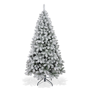 6FT Premium Snow Filled Grand Fir Full Artificial Christmas Tree 1000 Branch Tips