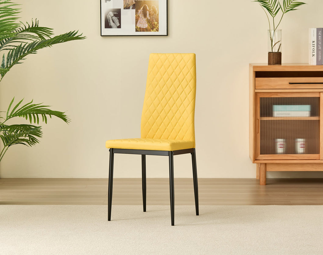Emily Leather Comfort Dining Chairs - Set of 4