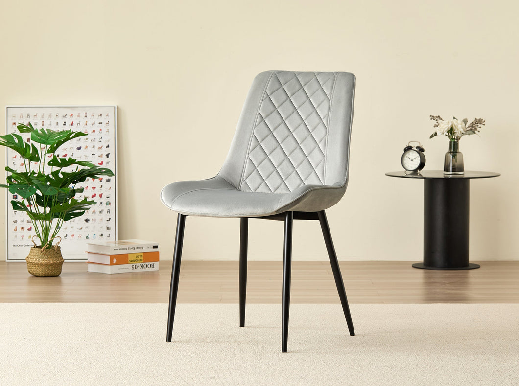 Amelia Velvet Comfort Dining Chairs - Set of 2