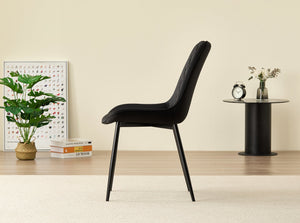 Seattle Dining Table with 4 Amelia Velvet Chairs