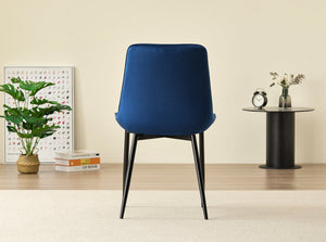 Seattle Dining Table with 4 Amelia Velvet Chairs
