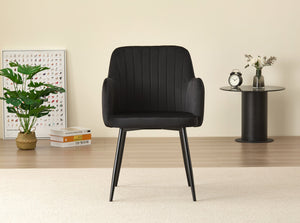 Miami Dining Table with 4 Charlotte Velvet Chairs