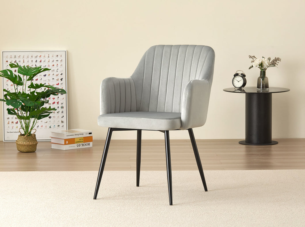 Charlotte Velvet Comfort Dining Chairs - Set of 2