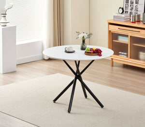 Seattle Dining Table with 4 Amelia Velvet Chairs