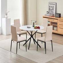 Load image into Gallery viewer, Seattle Dining Table with 4 Emily Leather Chairs
