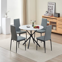 Load image into Gallery viewer, Seattle Dining Table with 4 Emily Leather Chairs
