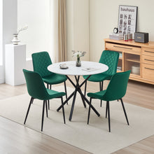Load image into Gallery viewer, Seattle Dining Table with 4 Amelia Velvet Chairs
