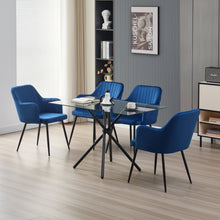 Load image into Gallery viewer, Miami Dining Table with 4 Charlotte Velvet Chairs
