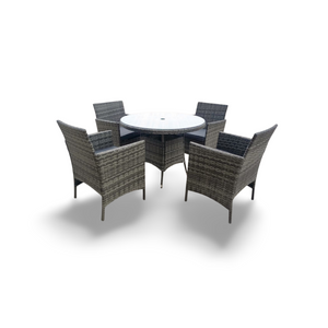 Amazon 5-Piece Rattan Wicker Relaxed Garden Dining Set