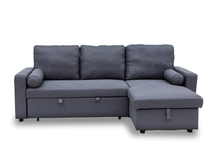 Load image into Gallery viewer, Manhattan Grey 3 Seat Corner Sofa Bed Set - Left or Right
