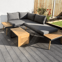 Load image into Gallery viewer, Belmont Metal and Contemporary Poly-Wood Sectional Corner Garden Set
