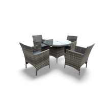 Load image into Gallery viewer, Amazon 5-Piece Rattan Wicker Relaxed Garden Dining Set

