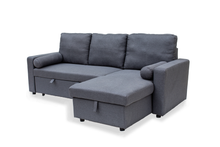 Load image into Gallery viewer, Manhattan Grey 3 Seat Corner Sofa Bed Set - Left or Right
