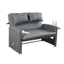 Load image into Gallery viewer, Oasis 2 Seater Garden Patio Outdoor Rattan Furniture Sofa Sun Lounger Daybed
