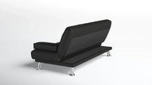 Load image into Gallery viewer, Jace Black Leather 3 Seat Sofa Bed Set
