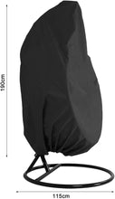 Load image into Gallery viewer, Premium Guard Outdoor Hanging Chair Cover - Large/Black
