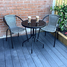 Load image into Gallery viewer, The Bolero 2 Seat Modern Rattan Bistro Set - Grey

