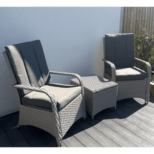 Load image into Gallery viewer, Leigh Wicker Rattan Natural Bistro Set with outdoor cushion
