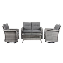 Load image into Gallery viewer, The Leigh 4 Seat Rattan Sofa Lounge Set
