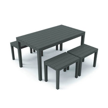 Load image into Gallery viewer, The Timor 4 Seat Dining Set including bench seating
