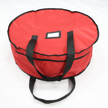 Load image into Gallery viewer, Christmas Wreath Decoration Zip Up Sack Fabric Storage Bag
