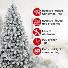 Load image into Gallery viewer, 6FT Premium Snow Filled Grand Fir Full Artificial Christmas Tree 1000 Branch Tips
