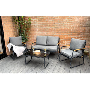 Kendal modern 4 Piece Garden Rattan Set