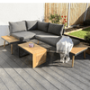 Belmont Metal and Contemporary Poly-Wood Sectional Corner Garden Set