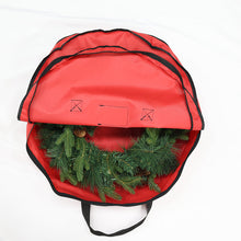 Load image into Gallery viewer, Christmas Wreath Decoration Zip Up Sack Fabric Storage Bag
