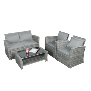 The Wilmslow 4 Seat Rattan Sofa Lounge Set