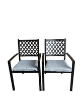 Load image into Gallery viewer, Adlington Diamond stacking chairs with grey cushions x 2

