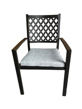 Load image into Gallery viewer, Adlington Diamond stacking chairs with grey cushions x 6
