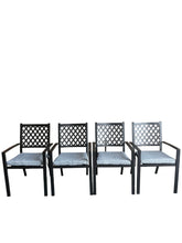 Load image into Gallery viewer, Adlington Diamond stacking chairs with grey cushions x 4
