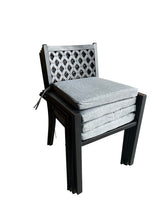 Load image into Gallery viewer, Adlington Diamond stacking chairs with grey cushions x 4
