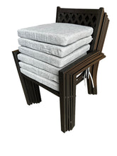 Load image into Gallery viewer, Adlington Diamond stacking chairs with grey cushions x 6
