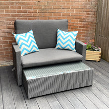 Load image into Gallery viewer, Oasis 2 Seater Garden Patio Outdoor Rattan Furniture Sofa Sun Lounger Daybed
