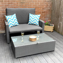 Load image into Gallery viewer, Oasis 2 Seater Garden Patio Outdoor Rattan Furniture Sofa Sun Lounger Daybed
