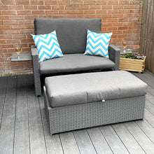 Load image into Gallery viewer, Oasis 2 Seater Garden Patio Outdoor Rattan Furniture Sofa Sun Lounger Daybed
