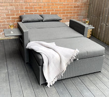 Load image into Gallery viewer, Oasis 2 Seater Garden Patio Outdoor Rattan Furniture Sofa Sun Lounger Daybed
