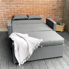 Load image into Gallery viewer, Oasis 2 Seater Garden Patio Outdoor Rattan Furniture Sofa Sun Lounger Daybed
