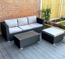 Load image into Gallery viewer, The Dunham 4 Seat Corner Rattan Set
