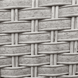 Leigh Wicker Rattan Natural Bistro Set with outdoor cushion