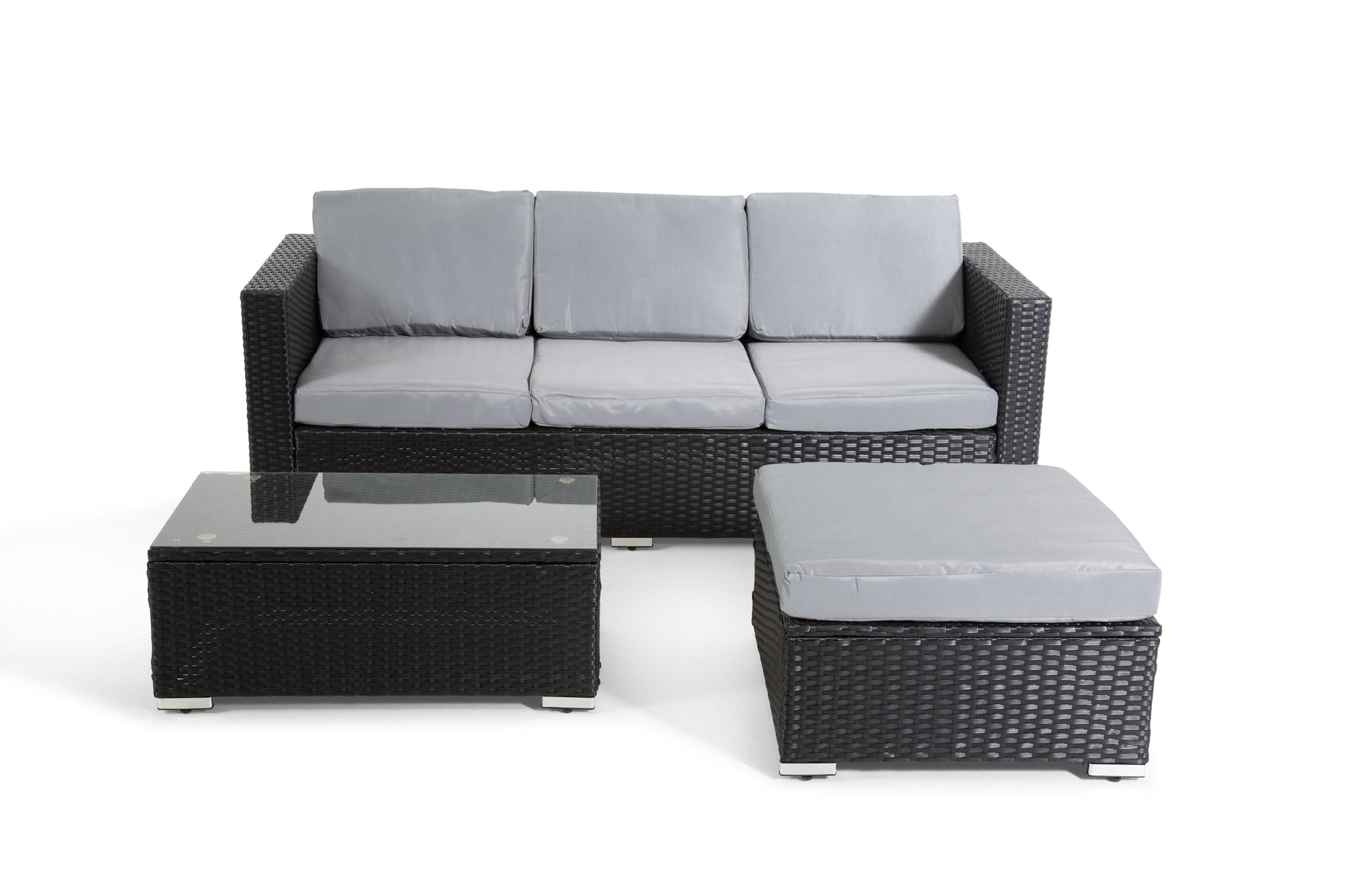 4 seater shop corner rattan sofa