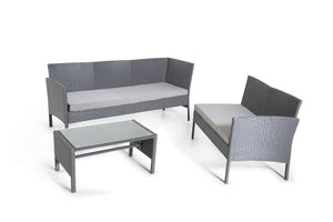 The Lakewood Grey Corner Rattan Set - 5 Seat