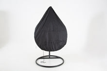 Load image into Gallery viewer, The Onyx Black Hanging Swing Pod Egg Chair - Large with deep Grey Cushions
