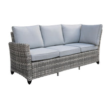 Load image into Gallery viewer, The Maldives Grey Aluminium 9 Seat Corner Gas Firepit Rattan Dining Set
