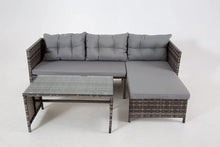 Load image into Gallery viewer, The Riverside Grey Corner Rattan Set
