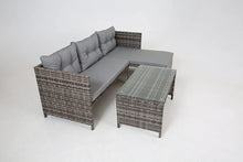 Load image into Gallery viewer, The Riverside Grey Corner Rattan Set
