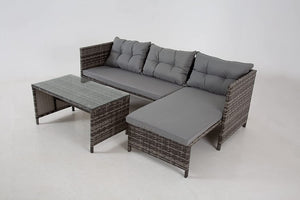 The Riverside Grey Corner Rattan Set